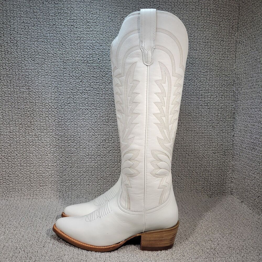 Tecovas The Abby Women's Size 7.5B Snow Cowhide Cowgirl Boots